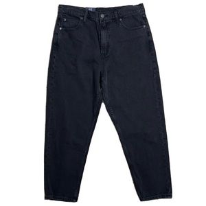 Gap Black High Waist Rise Vintage Style Mom Denim Petite Jeans 8P